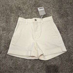 NWT everlane bone cotton twill shorts